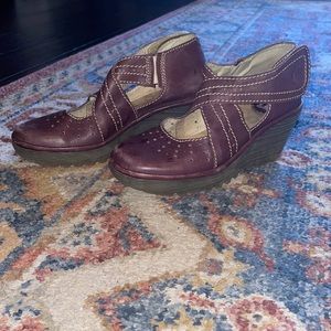 Fly London Yogo Purple Velcro Sandals- Size 6